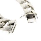 Image 5 of White gold gourmet link bracelet