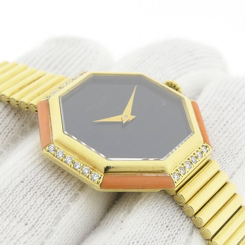 Image 4 of Favre Leuba 'Cocktail'; Vintage 18K yellow gold women's watch with diamonds