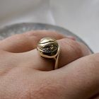 Image 12 of Gold ring with diamond; 0.09 ct.