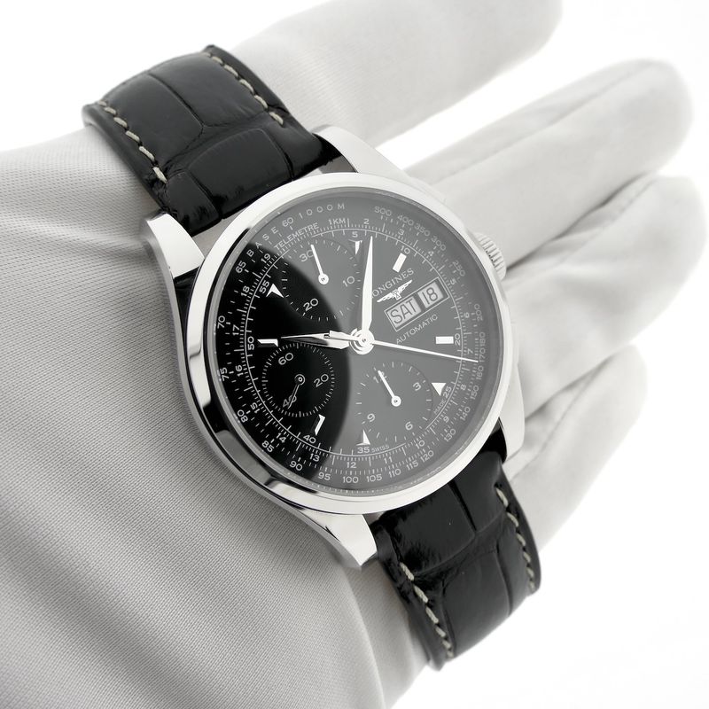 Image 8 of Longines Heritage 1954 Chronograph L2.747.4.52.4; Automatic men's watch