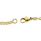 Afbeelding 3 van Gouden gourmetschakel ketting met wiebertjes | 81 cm