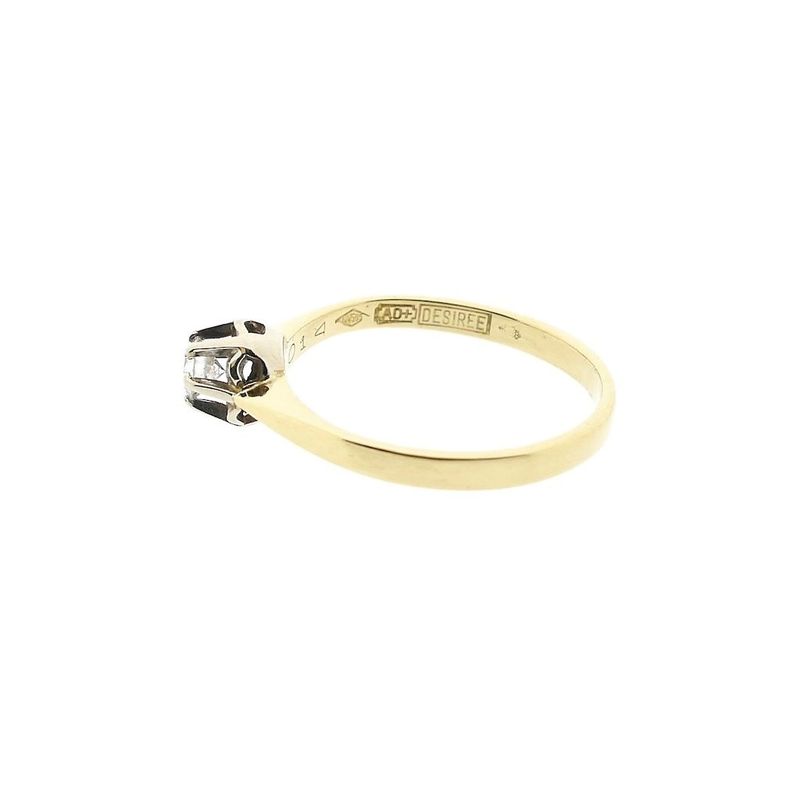 Image 7 of Desiree gold solitaire ring with diamond; 0.14 ct.