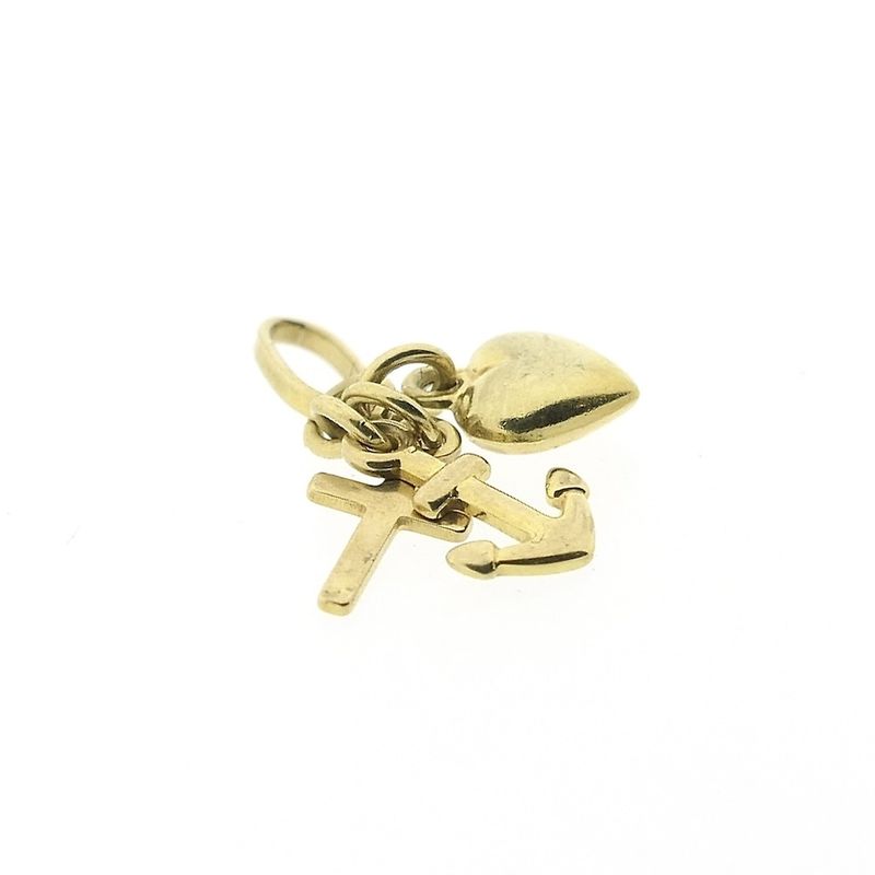 Image 3 of Gold pendant; Faith, hope, and love