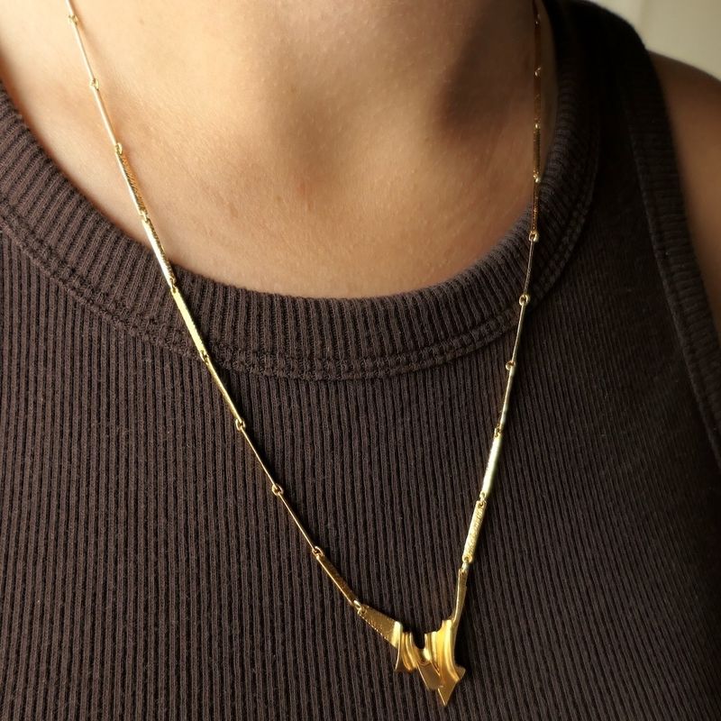 Image 9 of Gold Lapponia necklace; Valeriana | 54 cm