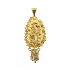 Image 1 of Antique gold pendant of a hat bell