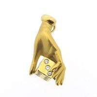 Carrera y Carrera vintage gold pendant with diamonds; 0.20 ct.