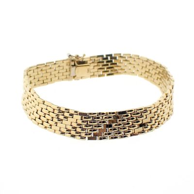 Image 1 of Vintage gold panther link bracelet