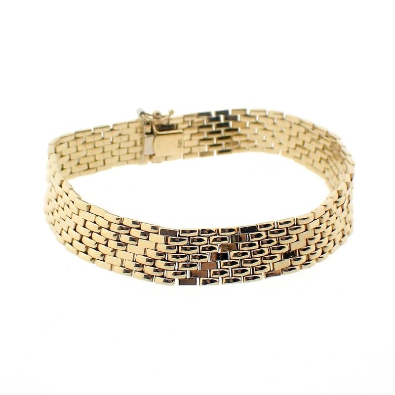 Image 1 of Vintage gold panther link bracelet