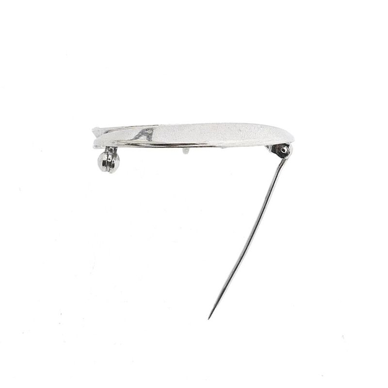 Image 5 of Silver Crescent Moon-Shaped Brooch