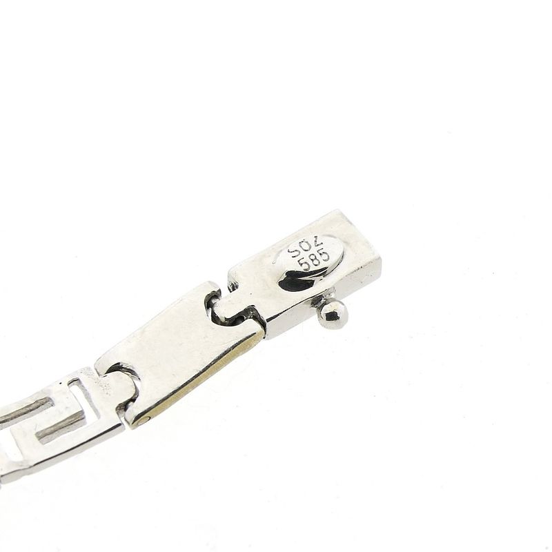 Image 7 of Two-tone gold necklace with a meandering pattern