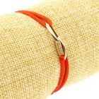 Image 6 of Forever Knots® Handmade Red Satin Bracelet with Gold Link