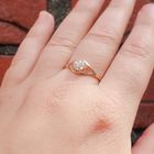 Image 4 of Gold ring with zirconia stones