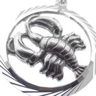 Image 3 of Silver zodiac sign pendant; Cancer