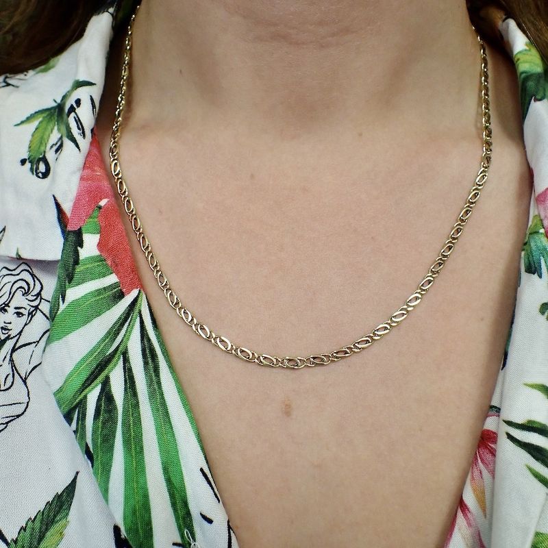 Image 4 of Golden fantasy link chain | 51 cm