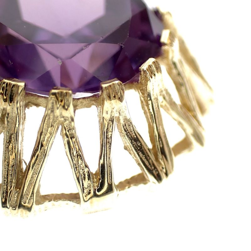 Image 5 of Gold pendant with large amethyst