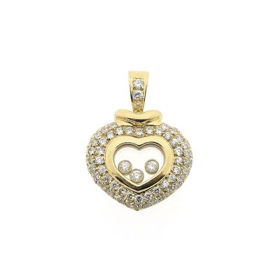 Image 1 of Gold heart pendant with zirconia