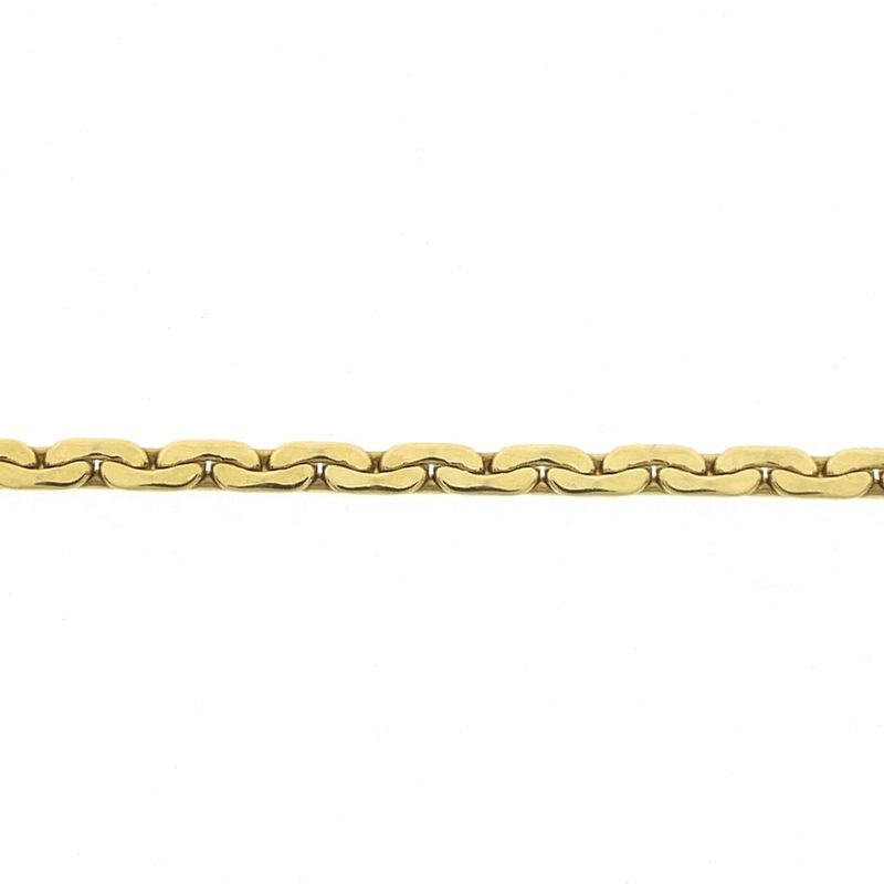 Image 8 of 18K Two-tone gold necklace with diamonds; 0.72 ct. | 42 cm