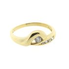 Image 6 of Gold ring with zirconia stones