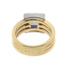 Image 8 of Two-tone gold ring with topaz and diamonds; 0.12 ct.