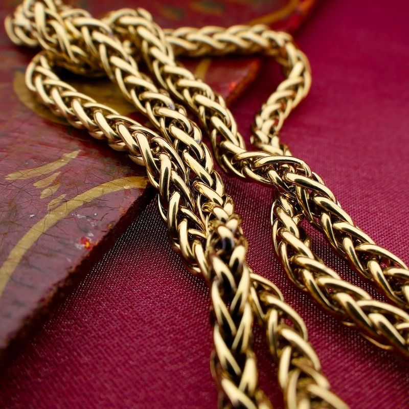 Image 2 of Gold foxtail link necklace