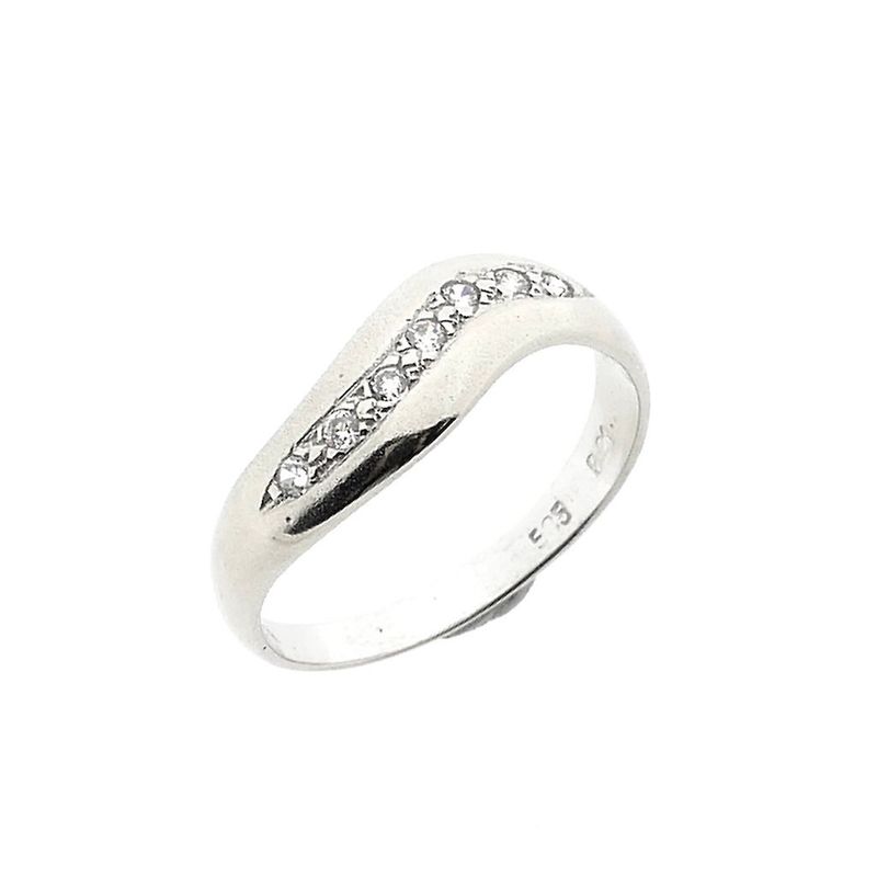 Image 1 of White gold ring with diamonds; 0.14 ct.