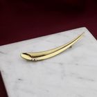 Afbeelding 2 van Gouden broche met zirconia