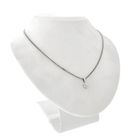 Image 6 of White gold minimalist pendant with diamond | 0.21 ct.