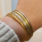 Image 8 of Tricolor gold omega link bracelet