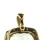 Image 5 of Vintage gold pendant with prasiolite and diamonds; 0.08 ct.