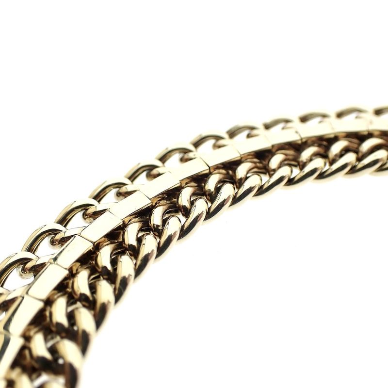 Image 5 of Golden French gourmet link necklace | 41 cm