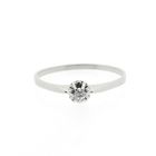 Image 3 of White gold solitaire ring with diamond | 0.05 ct.