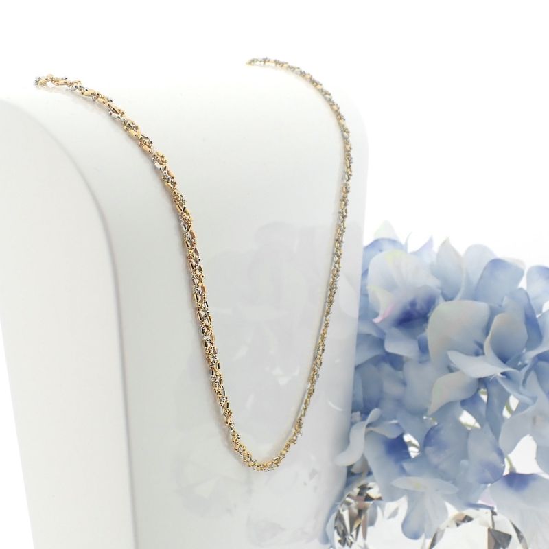 Image 5 of 18K tricolor gold fantasy link chain | 50.5 cm