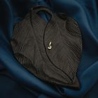 Image 2 of Two-tone gold minimalist pendant with diamond; 0.035 ct.