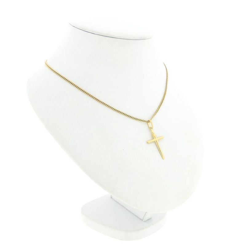 Image 4 of Gold pendant of a cross; INRI