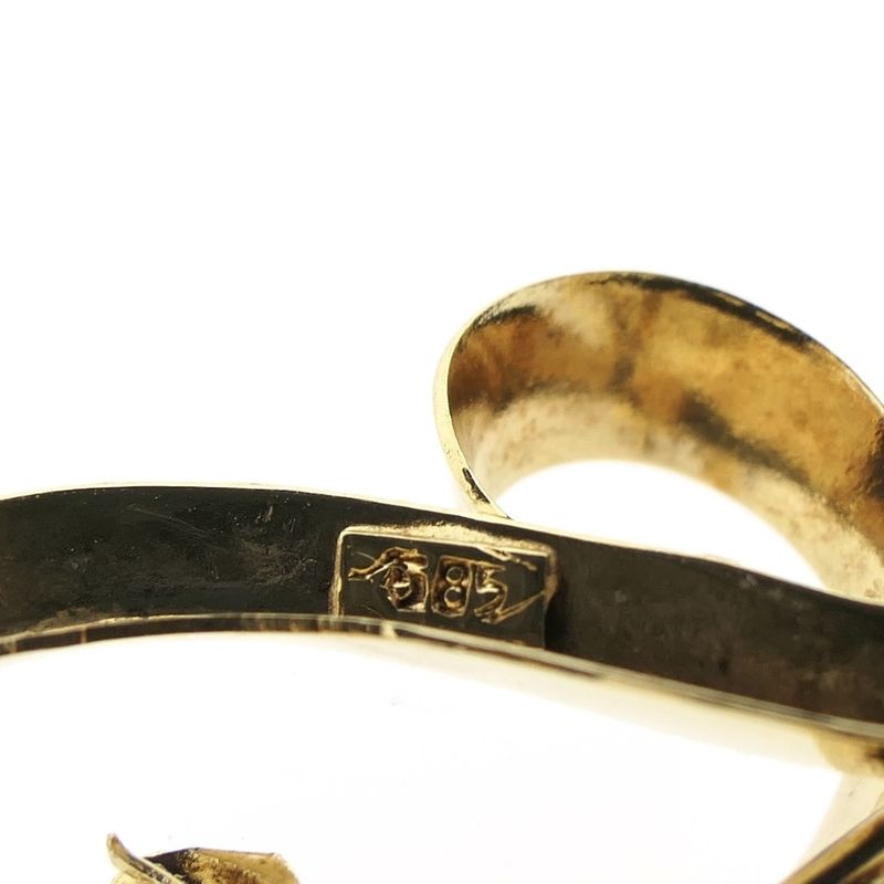 Image 8 of Vintage artistic gold brooch