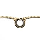 Image 9 of Gold necklace with a fixed pendant and diamonds | approx. 0.04 ct. | 45 cm