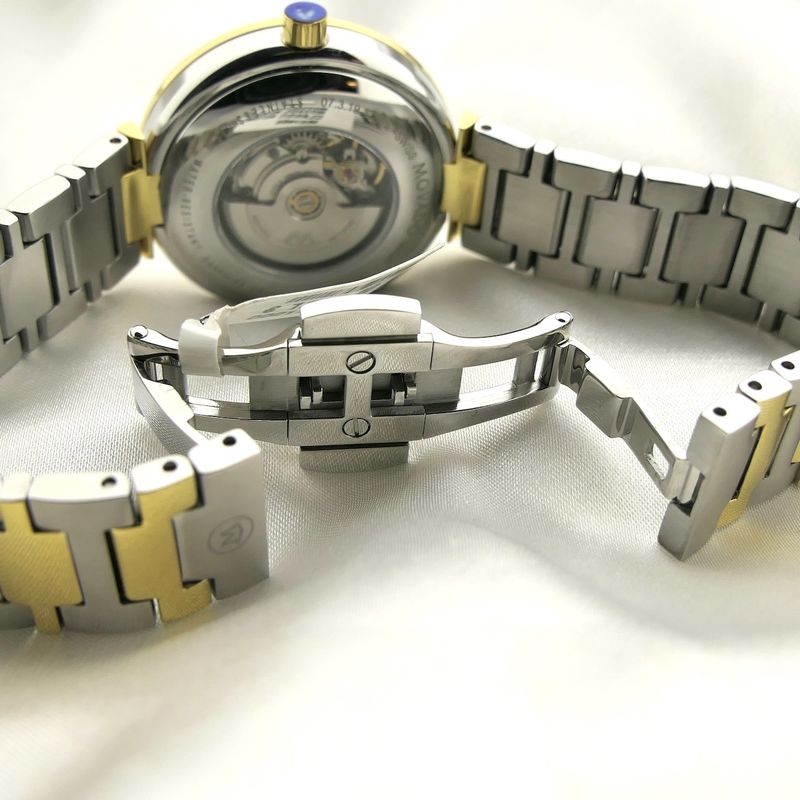 Image 12 of Movado Museum Classic; Two-tone automatic women's watch with black dial; 0607679