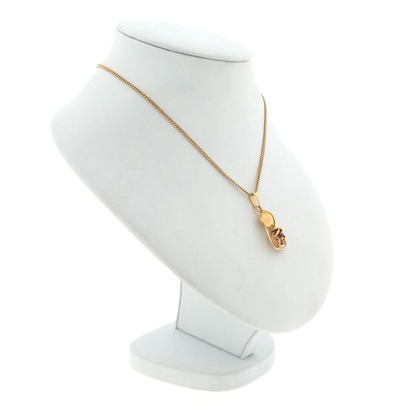 Image 6 of Two-tone gold rose pendant