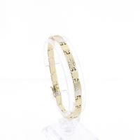 Two-tone gold fantasy link bracelet | 19 cm