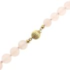 Image 7 of Rose quartz bead necklace with gold decorative clasp