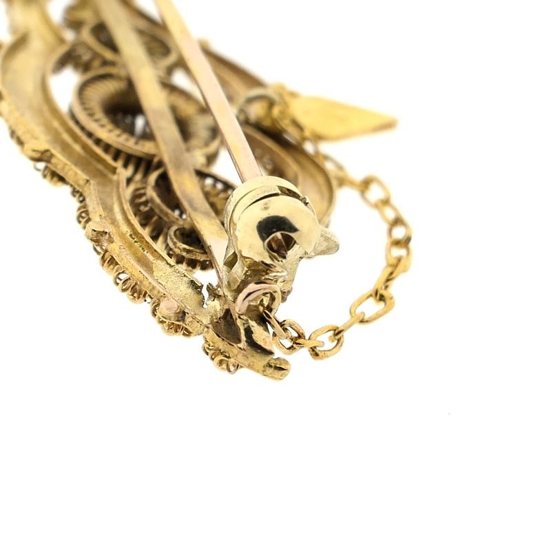 Image 6 of Vintage gold brooch with Zeeland buttons