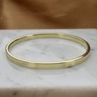 Image 2 of Gold smooth slave bracelet | Ø 60 mm