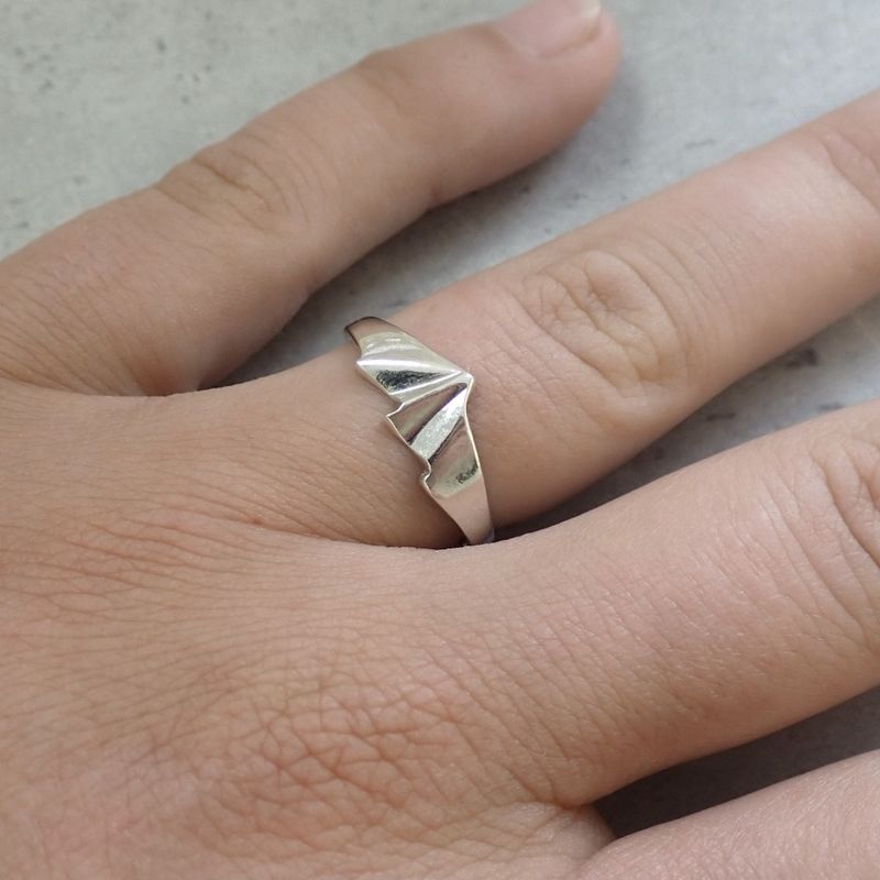 Image 7 of Silver ladies ring; fantasy design