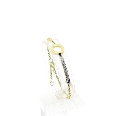 Gold anchor link bracelet with diamond; 0.275 ct. | 18-21 cm Image 1 of Gold anchor link bracelet with diamond; 0.275 ct. | 18-21 cm