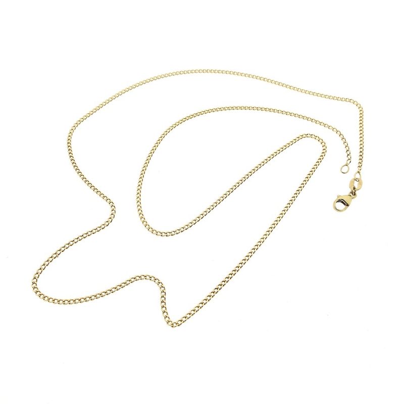 Image 5 of Gold gourmet link chain | 57 cm