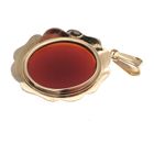 Image 4 of Vintage gold pendant with carnelian