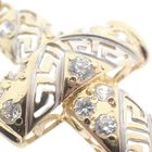 Image 5 of Two-tone gold cross with zirconia