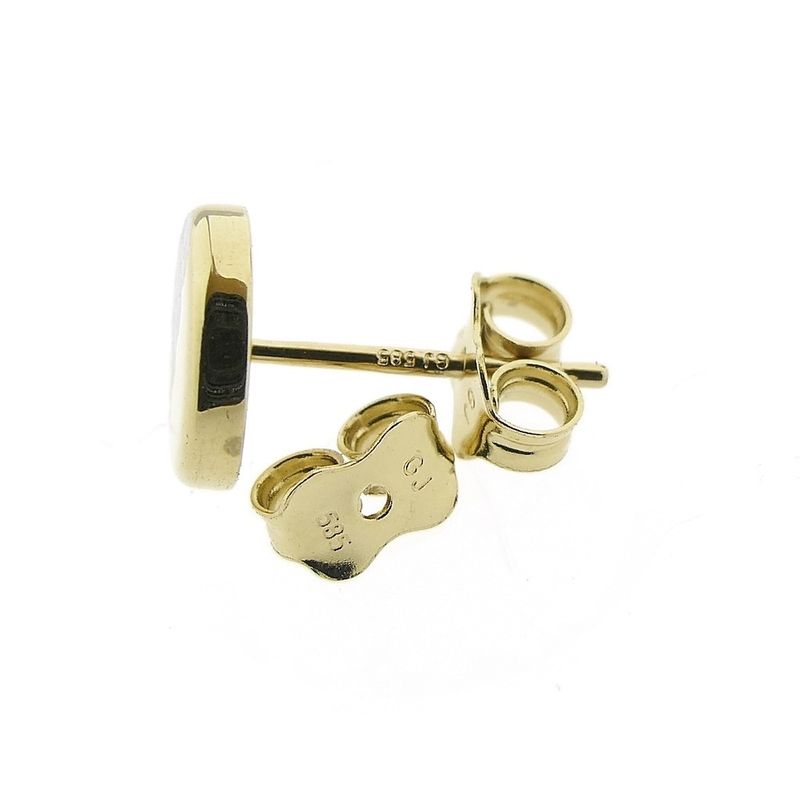 Image 6 of Two-tone gold stud earrings