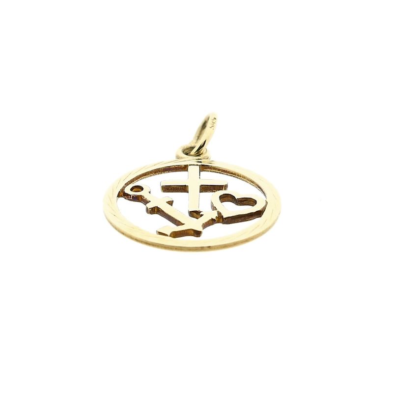 Image 8 of Gold Pendant; Faith, Hope, Love