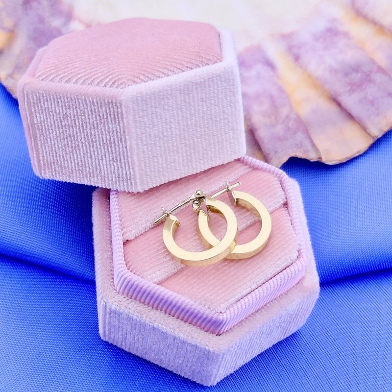 Image 7 of Gold earrings; Ø 14.5 mm